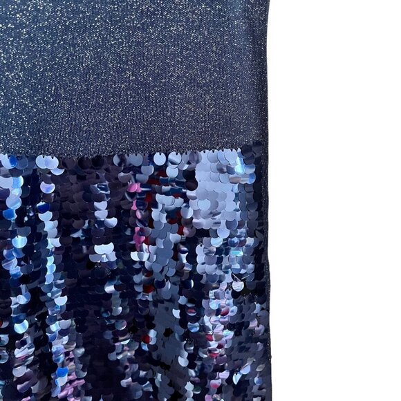MSRP 225 NEW COS SEQUIN DRESS SMALL MIDI TRUMPET STYLE TANK KNIT SHIMMER SEQUINS - Picture 5 of 12